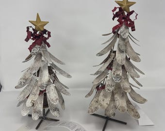 Vintage Home Interiors 51081 Shabby Chic Metal Tree Votive Holders Set 2 Star