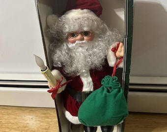 Vintage Santa’s Best Holiday Animation Motion Santa Claus Lighted Candle