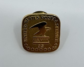Vintage U.S. Post Office 35 Year U.S. Mail Service Pin WIRCO, N.J. 1/10 10K GF