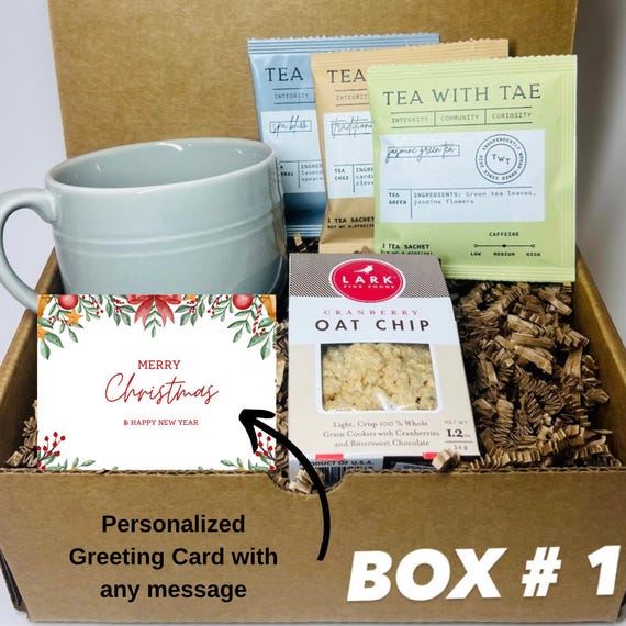 Cozy Tea Gift Box: Mug, Tea, and Oat Chip Cookie