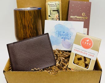 Thank You Gift Box for Him: Coffee, Chocolate, Gourmet Treats