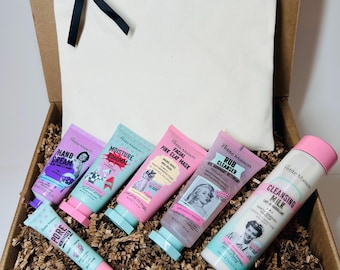 Pure Glow Skin Care Gift Box: Natural Beauty Set with Cosmetic Bag