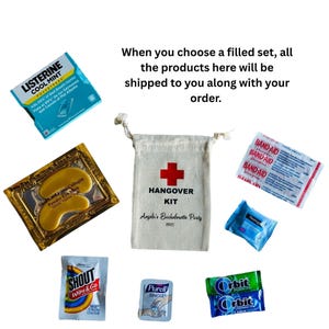Recovery Kit Bags, Survival Kit, Bachelorette Party Kit, Wedding - Girls Night Out-Corporate Events and Birthdays, Custom Hangover Kit Bags
