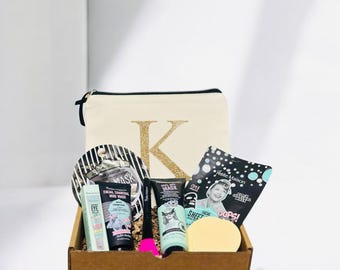 Self Care Spa Gift Box, Pamper Set, Cosmetic Bag, Face Masks, Personalized Gift