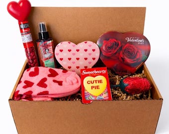 Valentine's Day Gift Box, Cozy Socks, Treats, and Self-Care