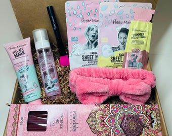 Self Care Gift Box, Face Masks, Mist, Headband, Incense