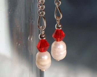 Simple Freshwater Pearl Drop Earrings