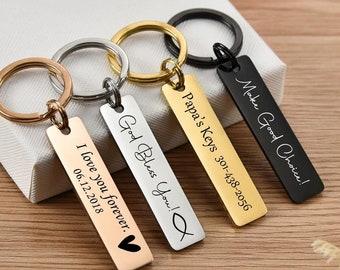 Drive Safe Customizable Rectangle key chain Anniversary gift Boyfriend gift for Girlfriend Personalized Keychain Drive Safe Keyring Gift