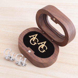 Abotoaduras com letras personalizadas, abotoaduras com nomes de padrinhos, presentes para homens, pedido de casamento para padrinhos, abotoaduras com letras para casamento