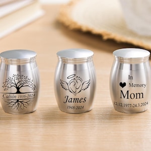 Personalized Mini Urn, Engraved Mini Urn, Cremation Urns, Funeral Urns, Human Urns, Custom Ash Keeper, Ashes Keepsake, Mini Memorial Urn