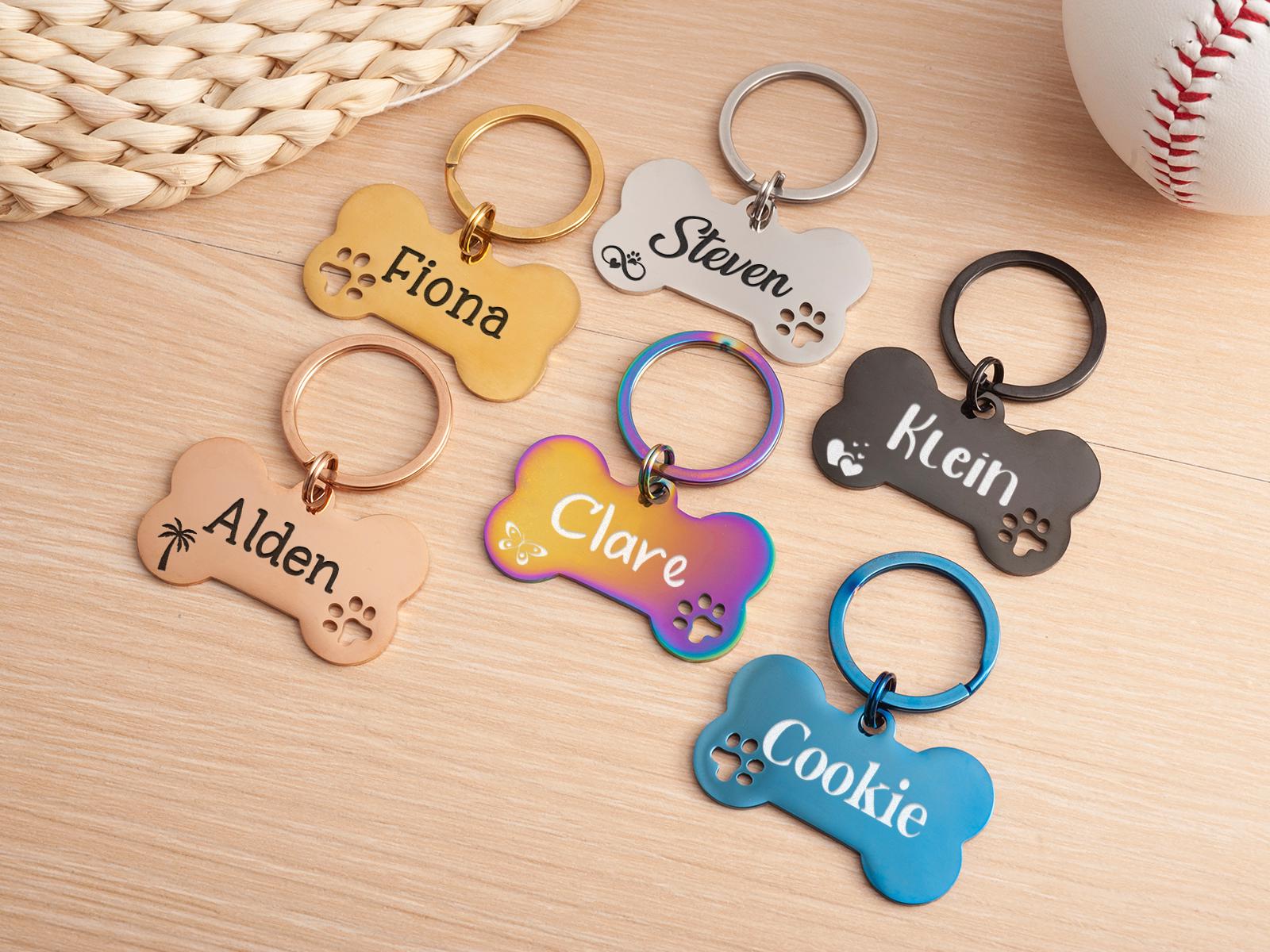 Personalized Shaped Dog Tag, Dog ID Tag,Engraved Dog Tag,Dog Collar Tag,Dog Tag With Name&Phone, Customized Stainless Steel Pet ID Tag
