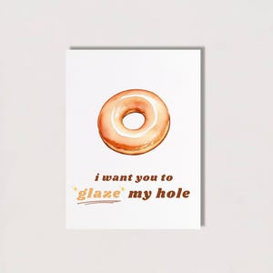 Cartão de piada suja de aniversário digital, cartão de aniversário, cartão engraçado, cartão para impressão, namorado, cartão para ele, cartão para marido | Glaze My Hole