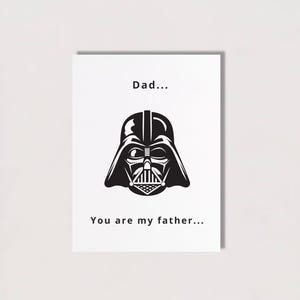 Cartão Digital Engraçado para o Dia dos Pais, Cartão para o Dia dos Pais de Star Wars, Cartão para o Pai, Para Imprimir, Cartão Engraçado para Ele, Darth Vader | Você É Meu Pai