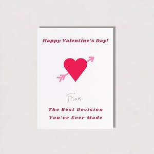 Blague numérique pour la Saint-Valentin, carte pour lui, carte pour elle, carte numérique, carte de petit ami, mari, petite amie, femme | Meilleure décision