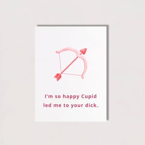 Carte numérique de blague d'anniversaire sale, carte pour lui, carte de petit ami, carte de mari, anniversaire drôle, carte imprimable, | Cupidon m'a conduit