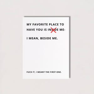Tarjeta de aniversario sucia con broma digital, tarjeta de aniversario, tarjeta imprimible, tarjeta para él, tarjeta divertida, tarjeta para novio, esposo / Inside Me