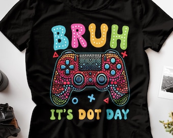 Bruh Dot Day PNG: Funny Gaming Controller Art (Digital Download)