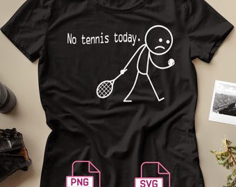 Divertido dibujo de un muñeco de palo sin tenis hoy (SVG/PNG): Frase deportiva sarcástica (Descarga digital)
