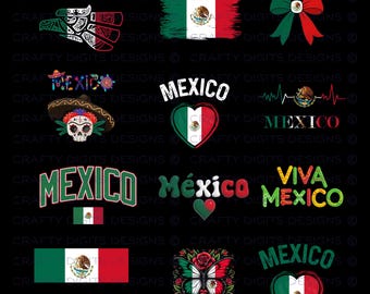 Paquete de imágenes PNG de México 2026, Diseños Viva México, Gráficos del Orgullo Mexicano, Amantes de México, +13 archivos PNG para descarga digital