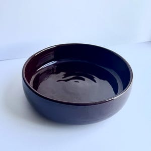 Vintage MCM Brown Glazed Ceramic Bowl Made in Italy