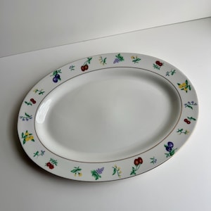 Vintage Royal Majestic Fruit Servierplatte Servierplatte mit Obst- und Blumenmuster