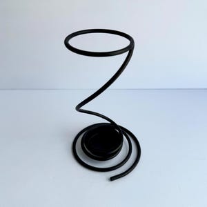 Vintage Black Iron Metal Swirl Candle Holder - Tea Light & Votive Candles