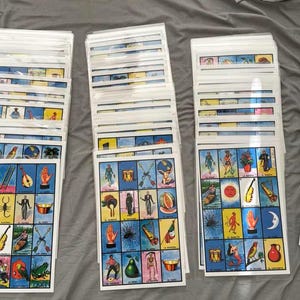Mexican Loteria Game Set: Laminated Cards for 30-200 Players, Water-Resistant, Ideal for Group Events