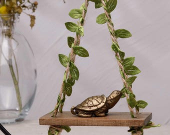 Mini columpio curativo - Estatua de canguro de metal / Decoración de escritorio / Regalo para aliviar el estrés / Decoración del hogar