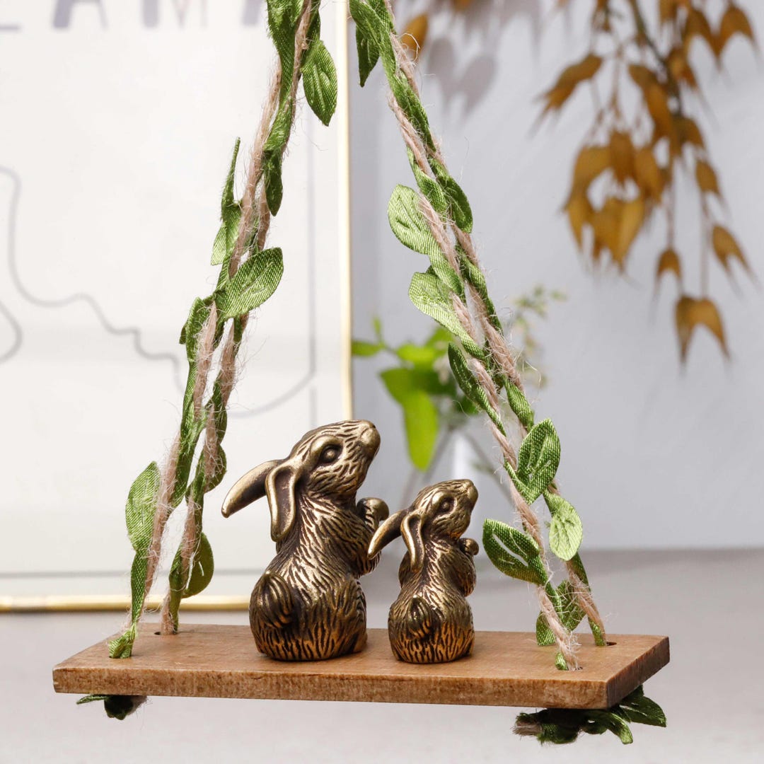 Handcrafted Metal Rabbit Swing: Eco-friendly Home Decor Gift - Etsy