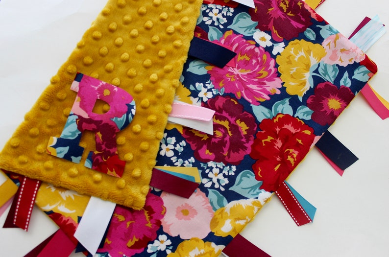 personalized taggie blanket
