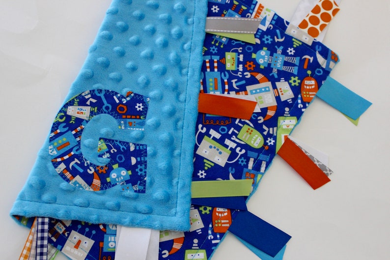 personalized taggie blanket