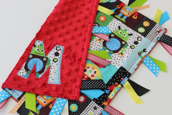 personalized taggie blanket