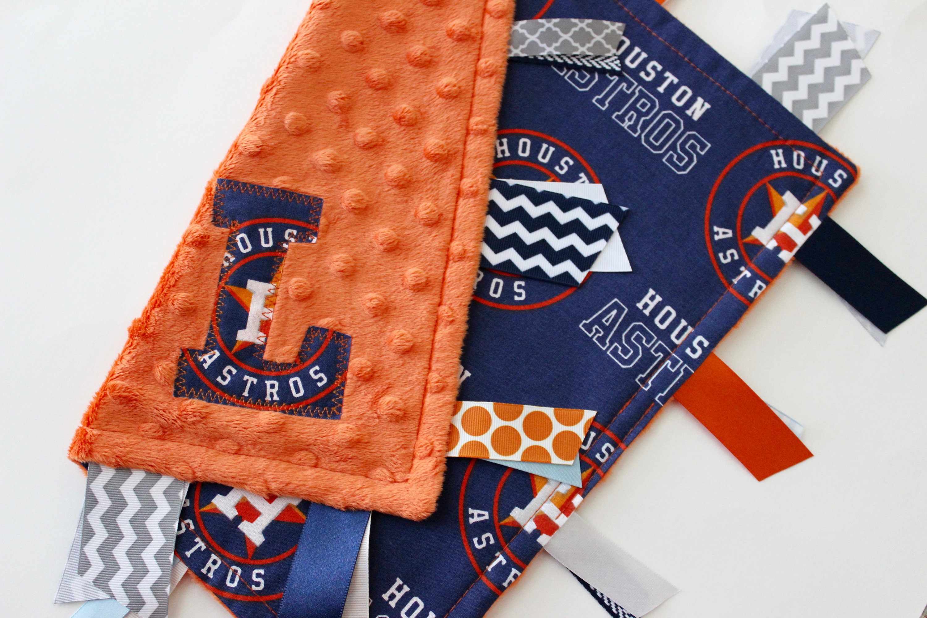 Taggie blanket custom personalized baby gift Houston Etsy