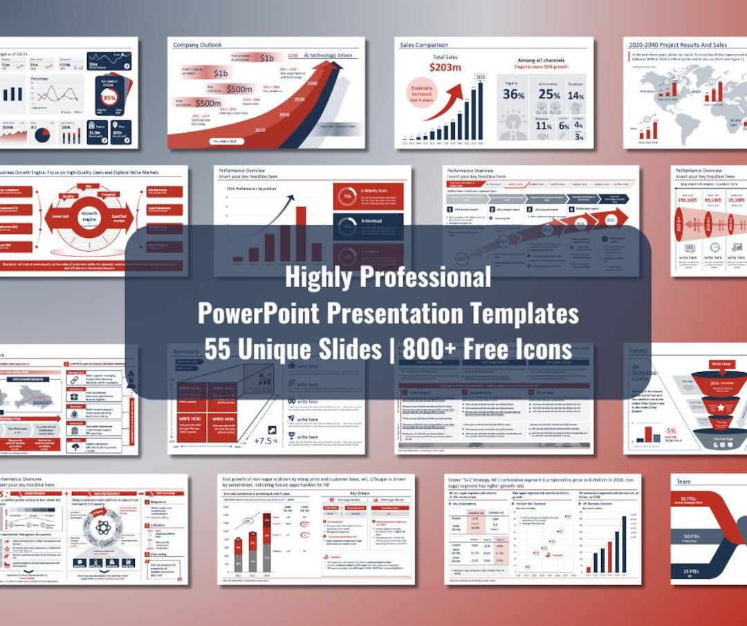 Highly Professional Business Powerpoint Presentation Slides Template