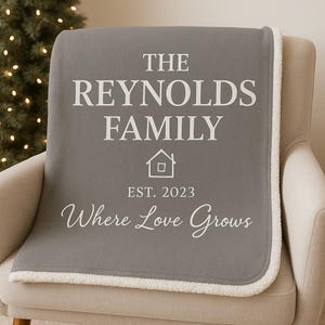 カスタムネームファミリーシェルパブランケット