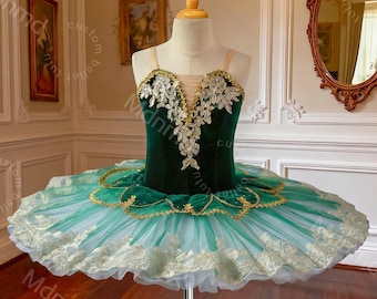 Custom Velvet Classical Ballet Tutu – Professional Pancake Tutu for Paquita, Don Quixote & Competition Performance