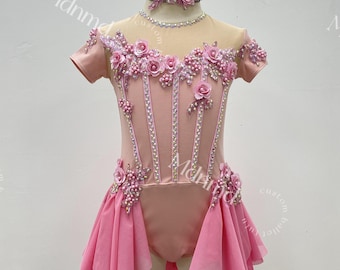Contemporary Costume Lyrical Diamond Dance Costume – Solo Jazz, Figure Skating & Rhythmic Gymnastics Performance Dress