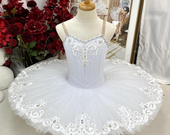 White Swan Ballet Tutu Pancake tutu Ballerina Costume Handmade Custom for Kids & Adults