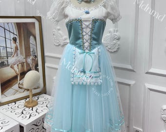 Blue Romantic Ballet Tutu: Coppelia, Giselle - Custom Made