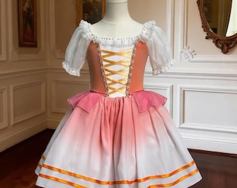 Romantic Ballet Tutu Dress – Classic Ballerina Costume for Coppelia, Giselle & Performance Recitals