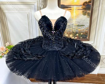 バレエ　衣装　チュチュ　ブラック　スワン　黒鳥 BS-003 ブラックスワン プロフェッショナル バレエチュチュ - Etsy 日本