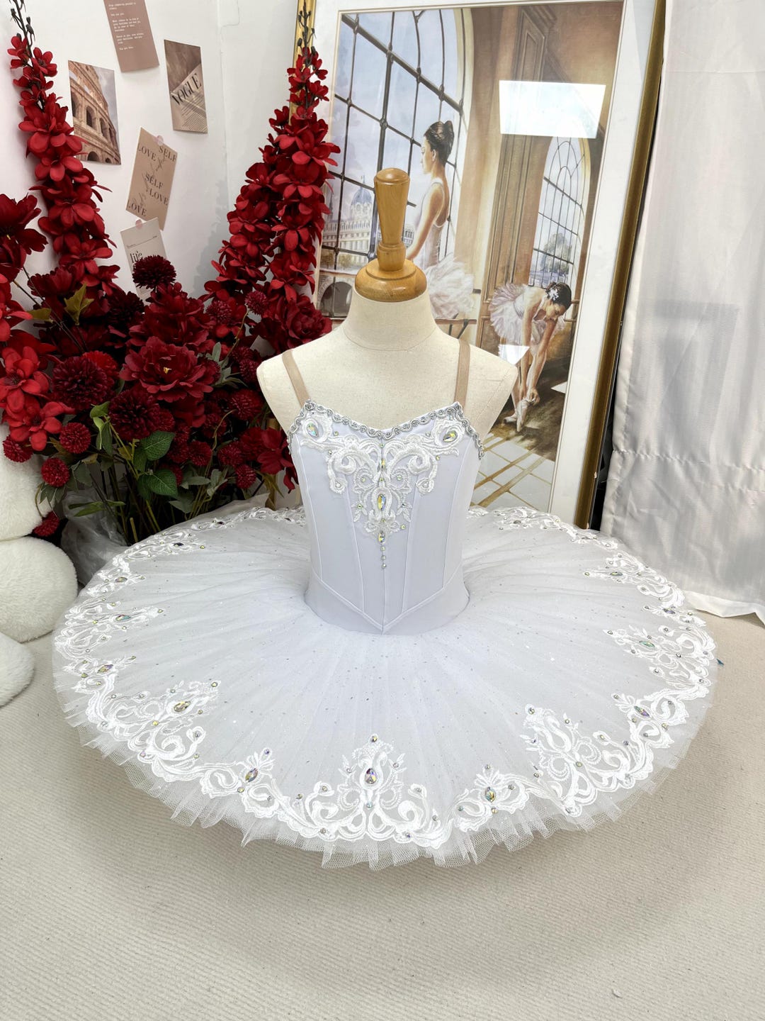 White Swan Ballet Tutu Pancake Tutu Ballerina Costume Handmade Custom ...