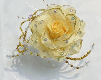 Yellow Rose Ballet Headpiece Don Quixote Kitri Paquita Spanish Awakening of Flora