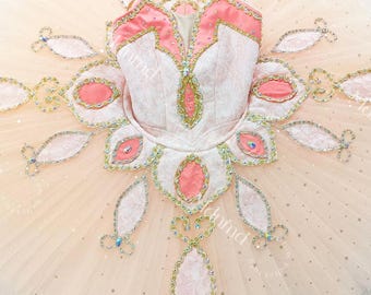 Custom Professional Ballet Tutu with Exquisite Embellishments and Soft Color Palette