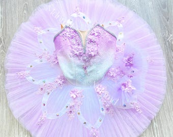 Custom Handmade Lavender Ballet Tutu for Professional Performances