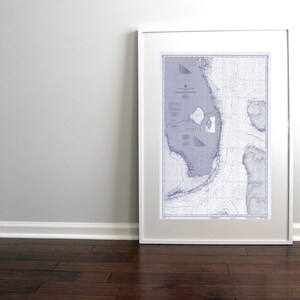 Florida Nautische Kaart Kaart 1968 Blue Instant Download 20 x 30, Kaart Kunst Prints, Afdrukbare Kunst aan de Muur, Bruiloft Printables, Key West, Miami