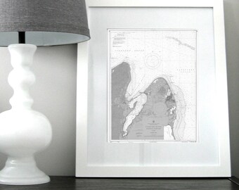 Martha's Vineyard Nautical Chart Art: 1963 Vintage Map (Digital Print)