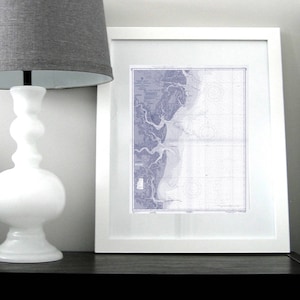 St Simons Island Nautical Map Art: Georgia Coast, 1957 (Digital Art)