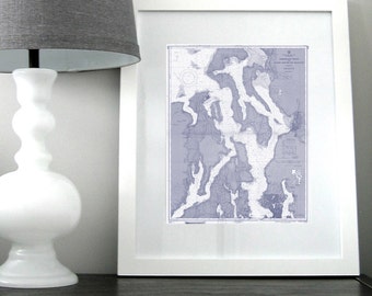 Puget Sound Nautical Chart Print: 1959 Vintage Map Art (Digital Print)