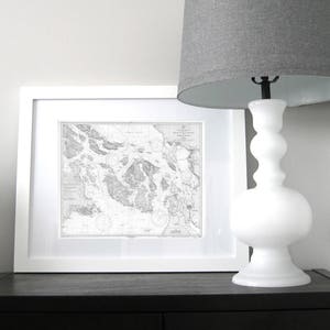 San Juan Islands Washington Maritime Landkarte 1933 DIGITALDRUCK, Herunterladbar, 16 x 20, Karte Kunstdrucke, druckbare Wandkunst, Whidbey